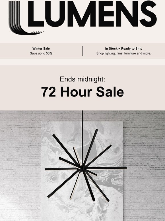 72 Hour Sale | Last chance to save up to 60%.