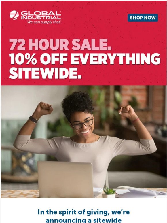 Sitewide Sale Starts Tomorrow.
