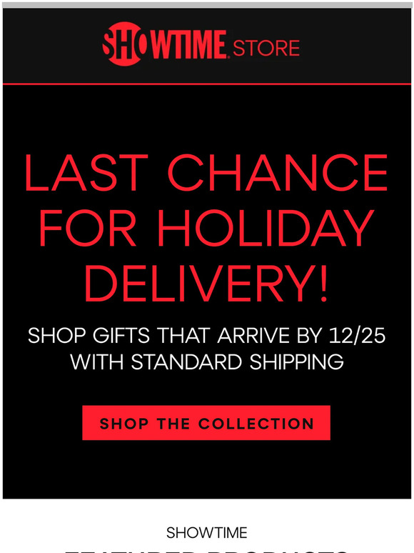 LAST CHANCE For Standard Shipping!