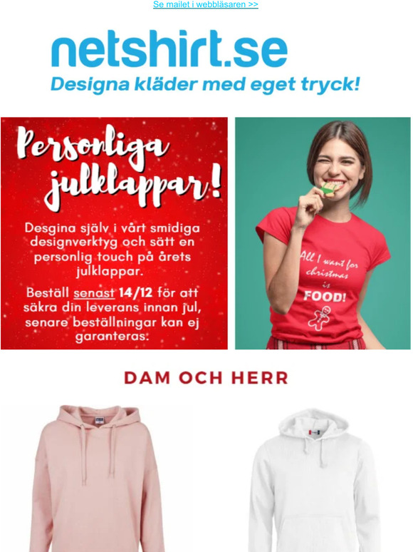 Netshirt Personliga julklappar Milled