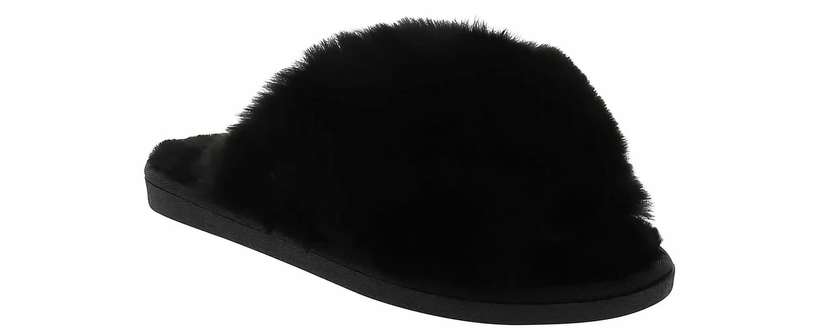 Bamboo Floofy Black Women’s Slipper