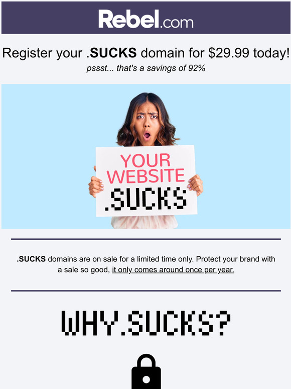 .SUCKS sale is back for a limited time!