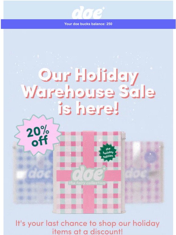 Our Holiday Warehouse Sale is Here! 🎁