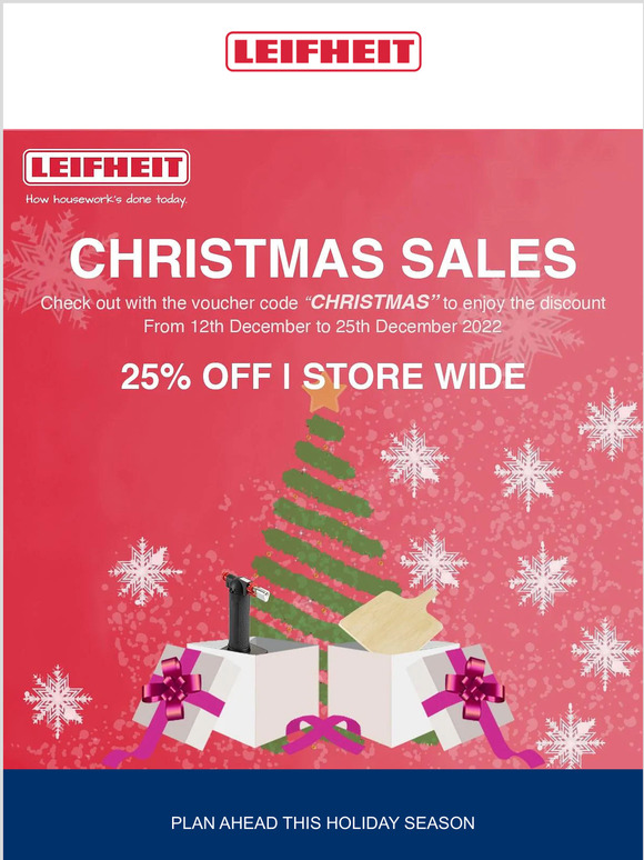Leifheit's Annual Christmas Sale Is Here: Enjoy 25 Off Storewide!