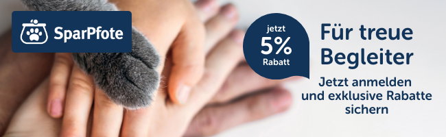 Werde eine Sparpfote und spare dauerhaft 5%