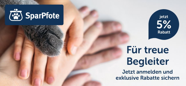 Werde eine Sparpfote und spare dauerhaft 5%