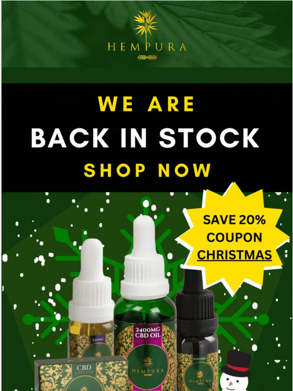 We Are Back In Stock ☃️⏰🌱