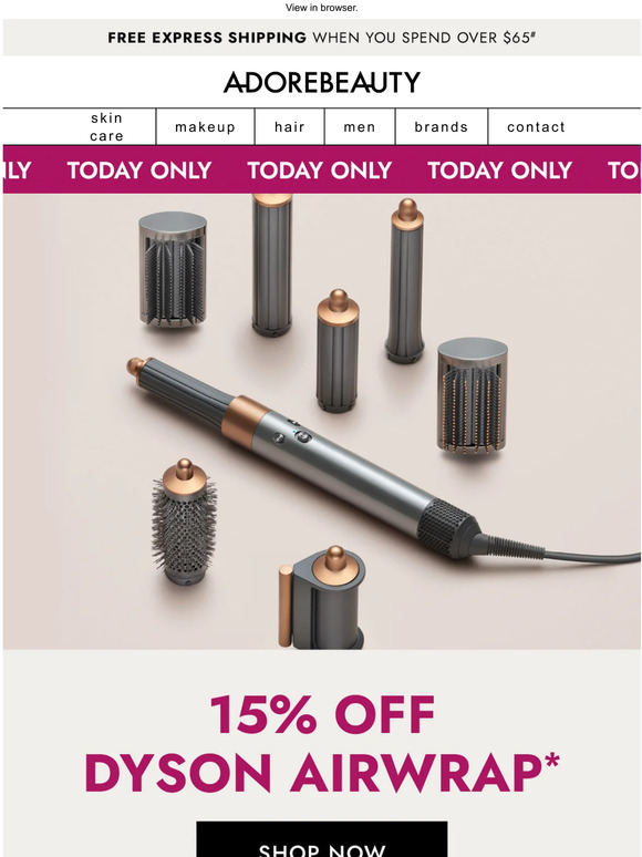 Adore Beauty: 15% Off Dyson Airwrap!* | Milled