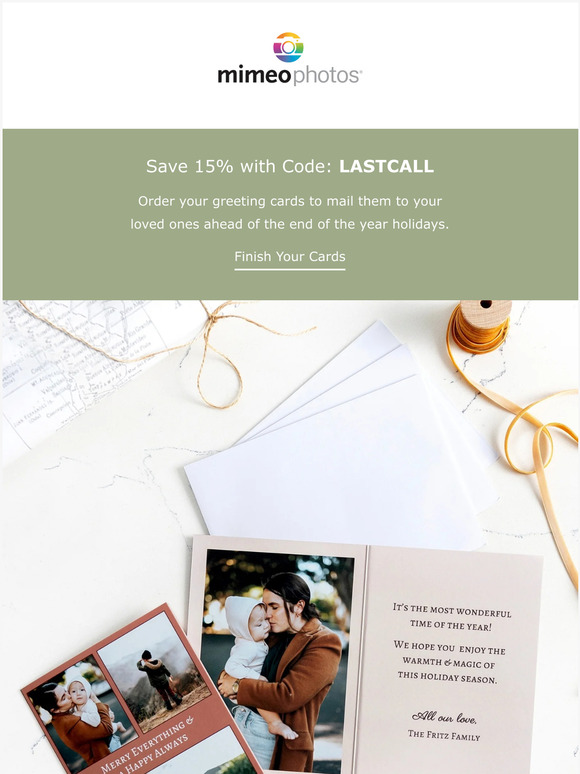 Last call for 2022 Holiday Cards!