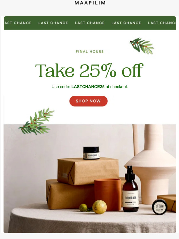 25% off everything... Ends soon! ⏰