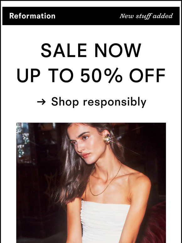 Reformation Email Newsletters: Shop Sales, Discounts, and Coupon Codes