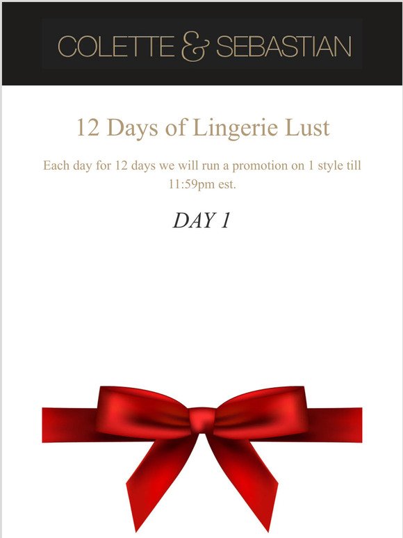 Day 1 of Lingerie Lust Promotion