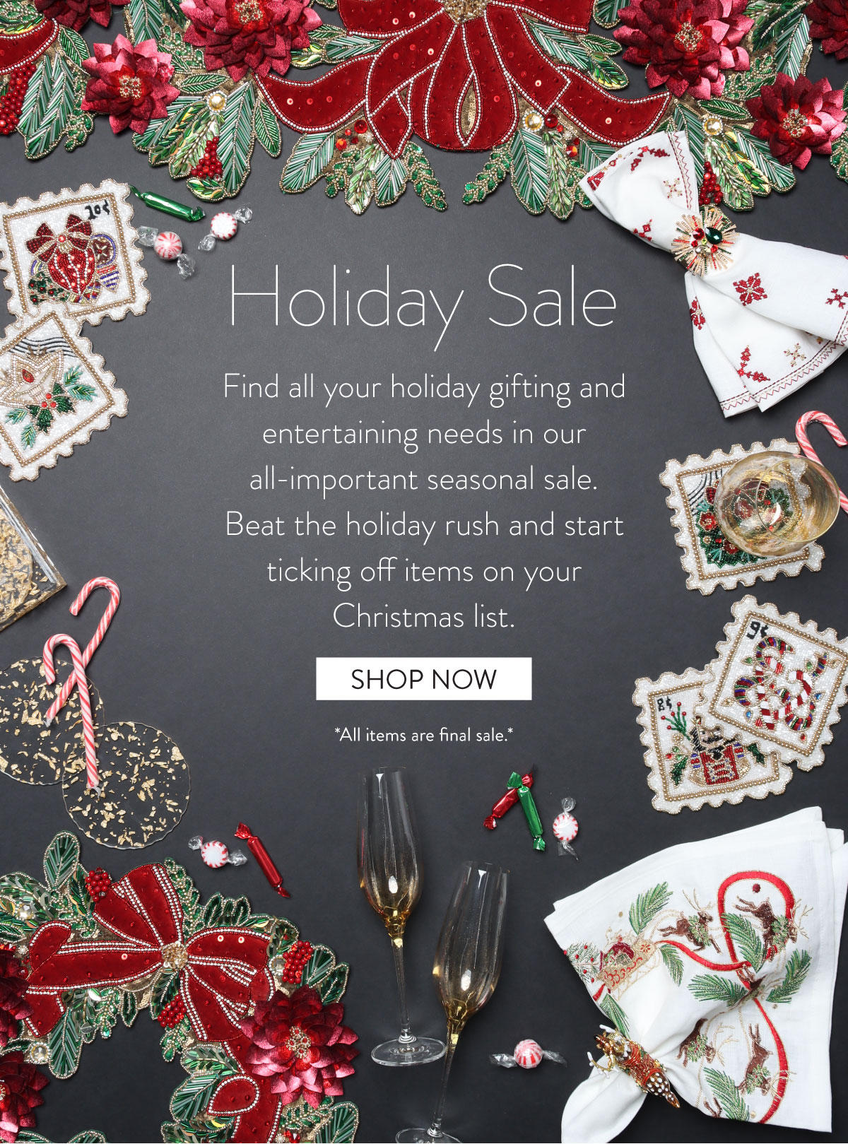 Kim Seybert The Jolly And Merry Holiday Sale You've Been Waiting For