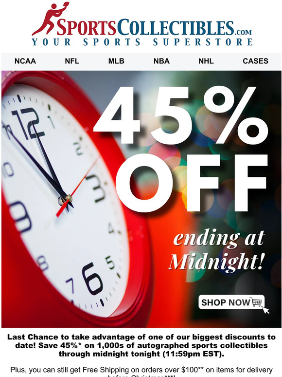 45% Off Ending Tonight at Midnight 🕛