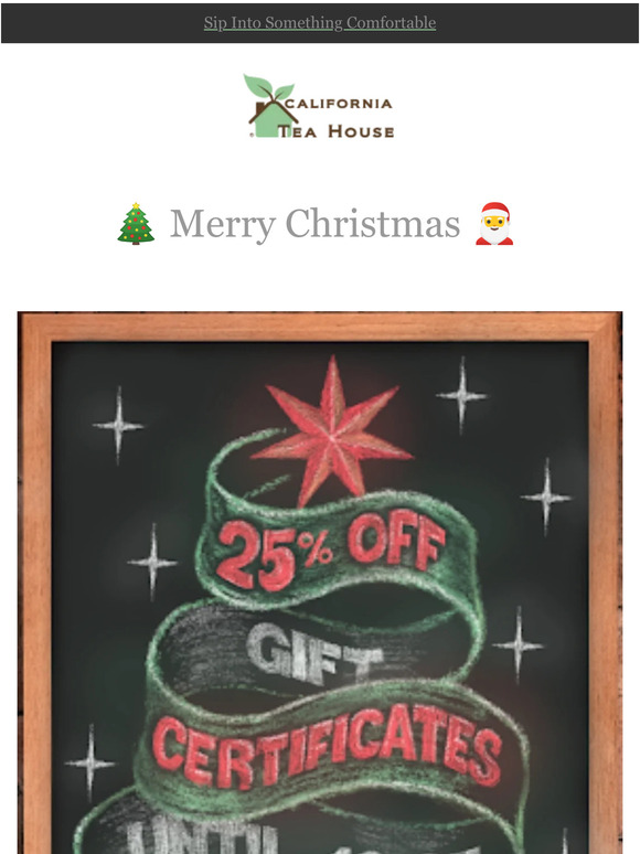 Gift Cards - 25% OFF! 🎄