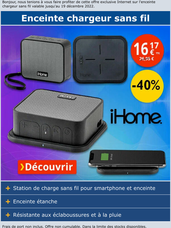 Le cadeau tout en un, enceinte et chargeur sans fil
