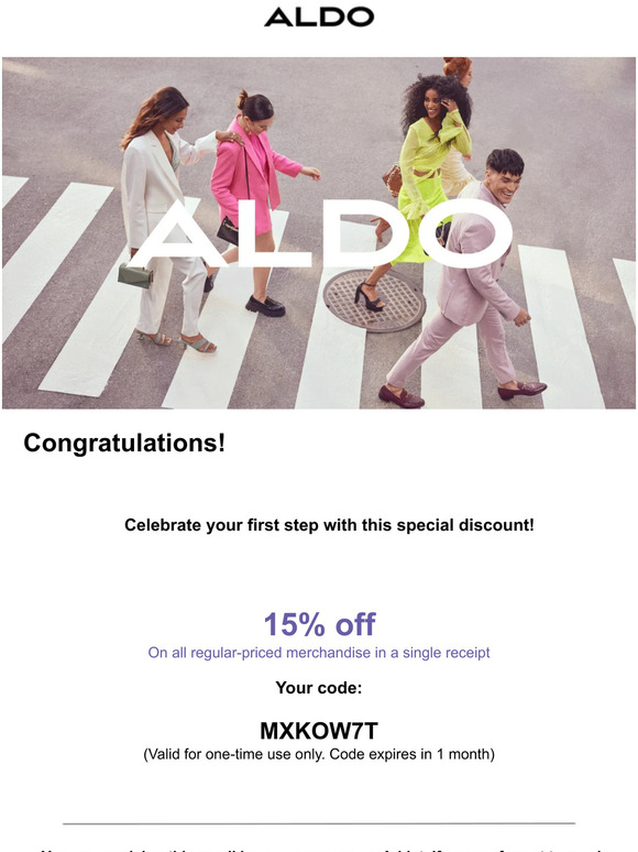 Aldo sale shoes coupon