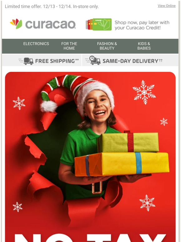 NO TAX on purchases 299+ 2 days only! Milled