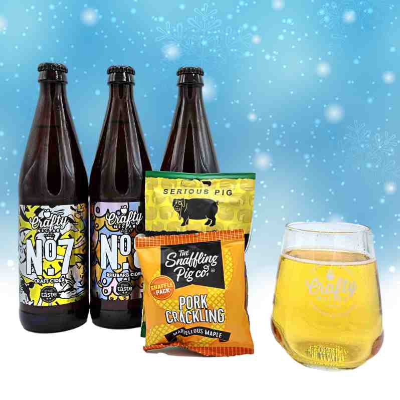 Craft Cider & Serious Pig Christmas Gift Box (+ Cider Glass)