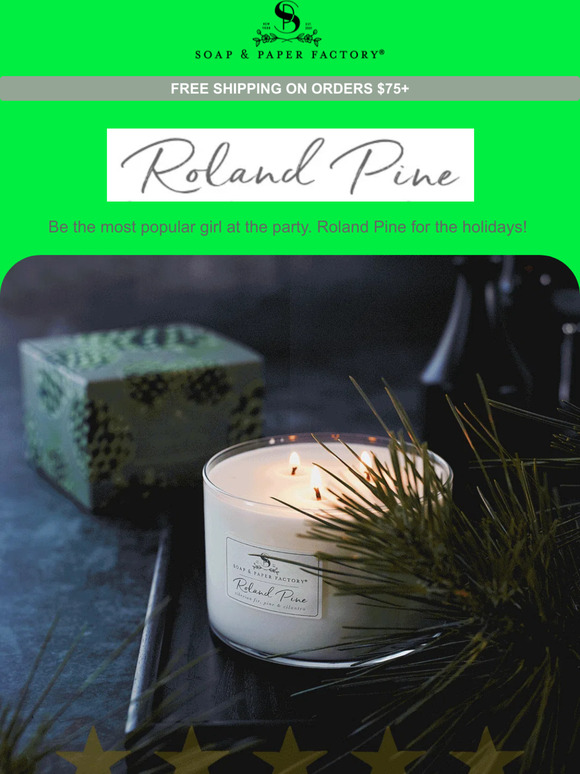 Soap & Paper Factory Roland Pine = Holiday Season! Milled