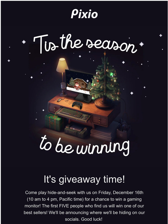 Score big with a free gaming monitor from us this holiday season!