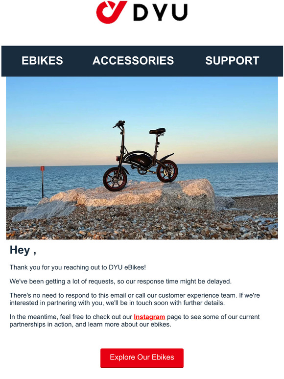 Thanks for your interest in DYU eBikes