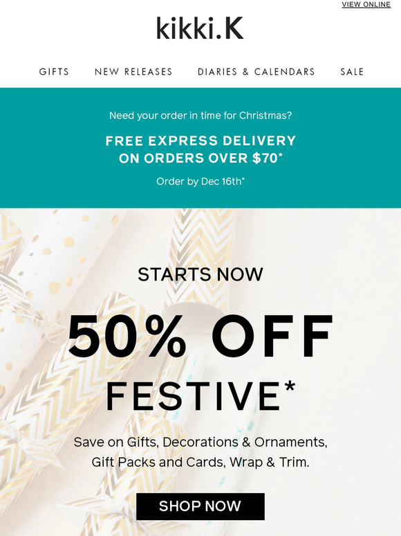 50% off everything Festive!
