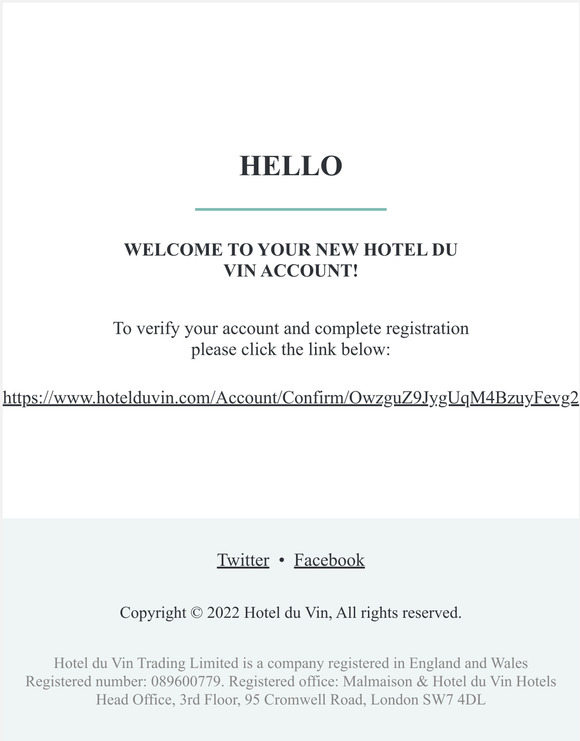 Please verify your new account