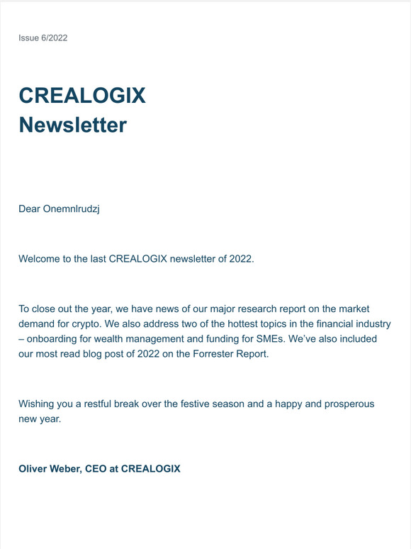 Exclusive crypto research, digital onboarding in wealth management and SME banking