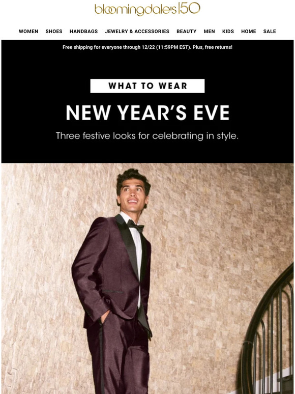 Bloomingdale's What to wear on NYE Milled