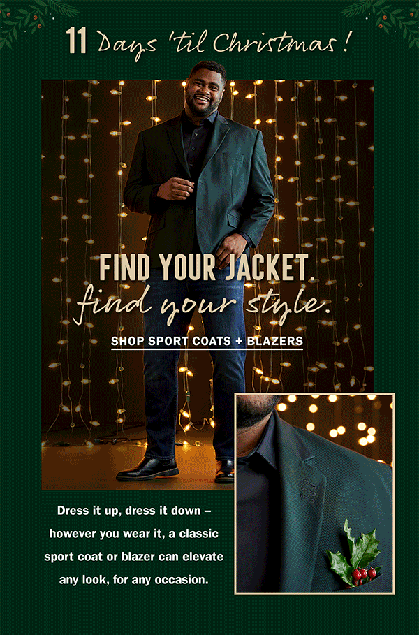 DXL The MustHave Holiday Jacket for Every Man. Milled