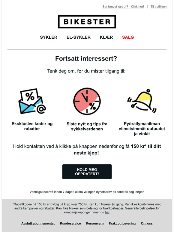 Å nei, ikke forsvinn!
