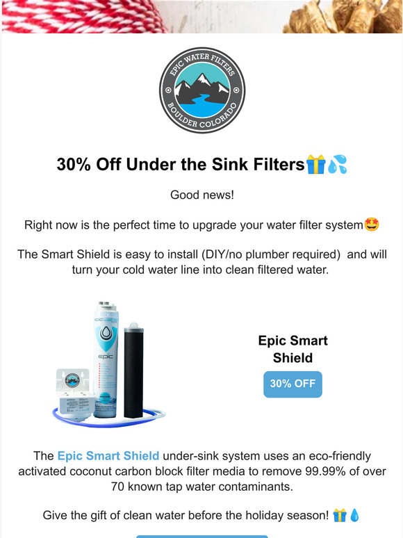 💦30% Off! Now's the Time to Upgrade Your Water Filter!