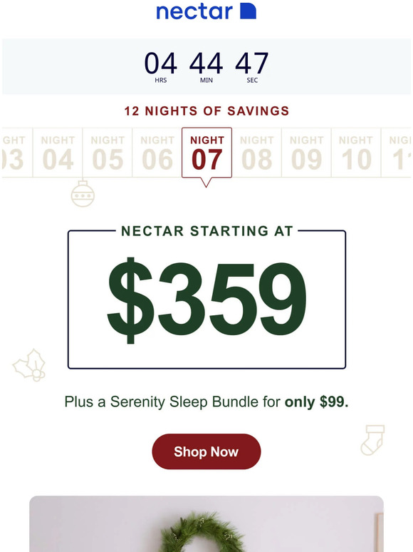 Nectar Sleep Nectar starting at 359 hurry, expires tonight ⌛️ Milled