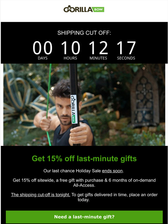 15% off for last-minute gifts 🎁