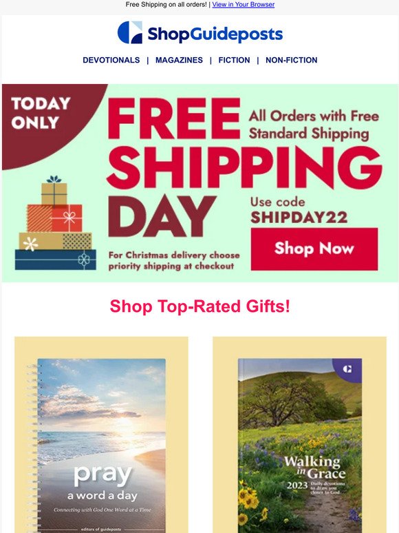 ShopGuideposts National FREE SHIPPING Day! Milled