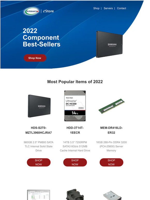 Supermicro Discover the Best Selling Components of 2022 Milled