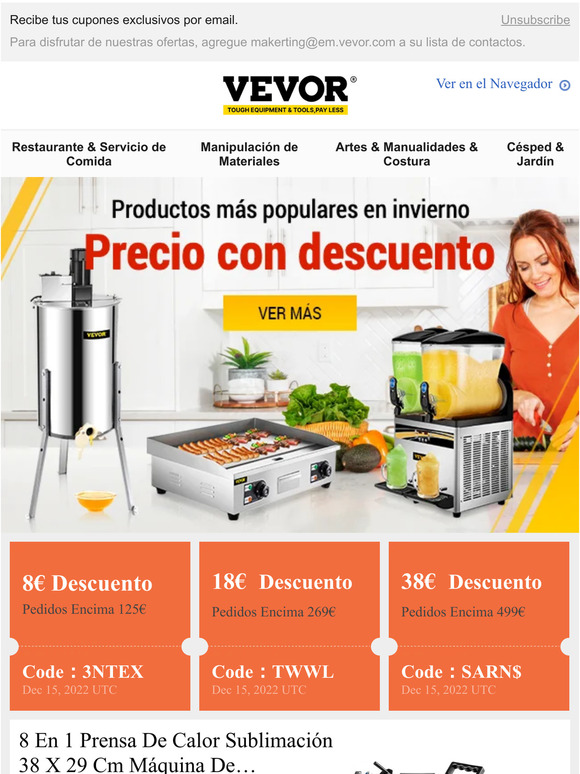 Productos más populares en invierno.