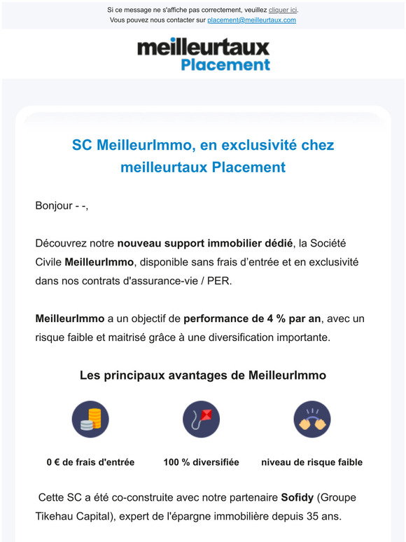 Meilleur Taux SC MeilleurImmo, en exclusivité chez meilleurtaux Placement Milled