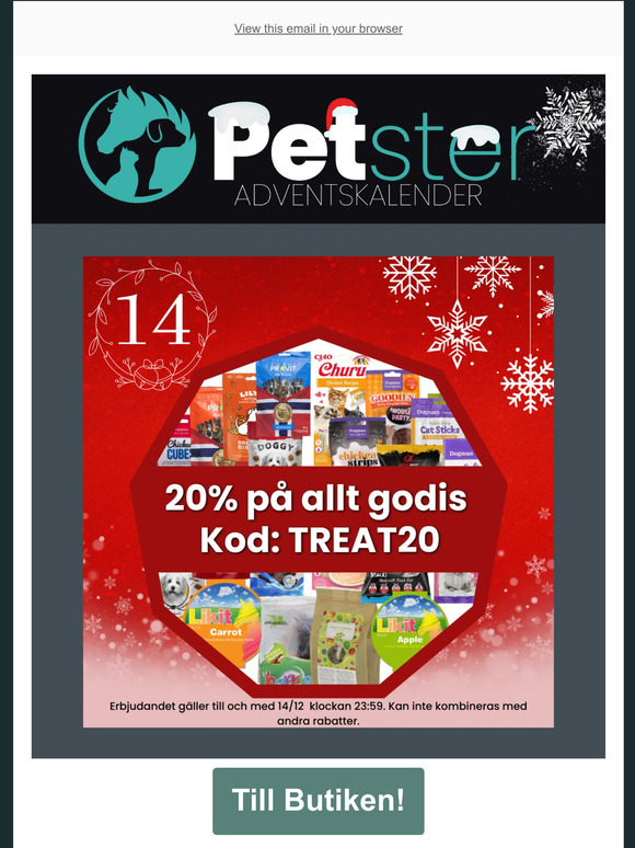 PETSTER ADVENTSKALENDER - LUCKA 14