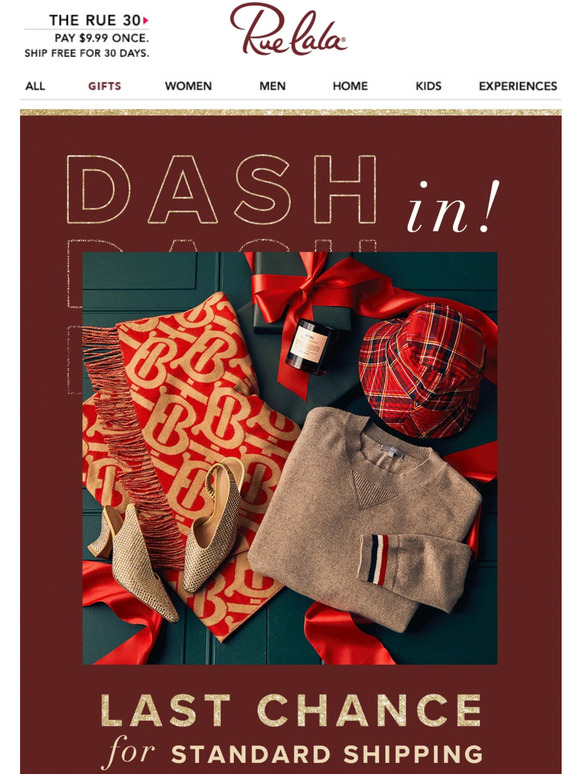 Rue La La 📦 1 MORE DAY to gift with standard shipping. 📦 Milled