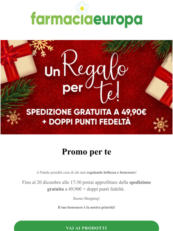 Un regalo per te: spedizione gratuita!