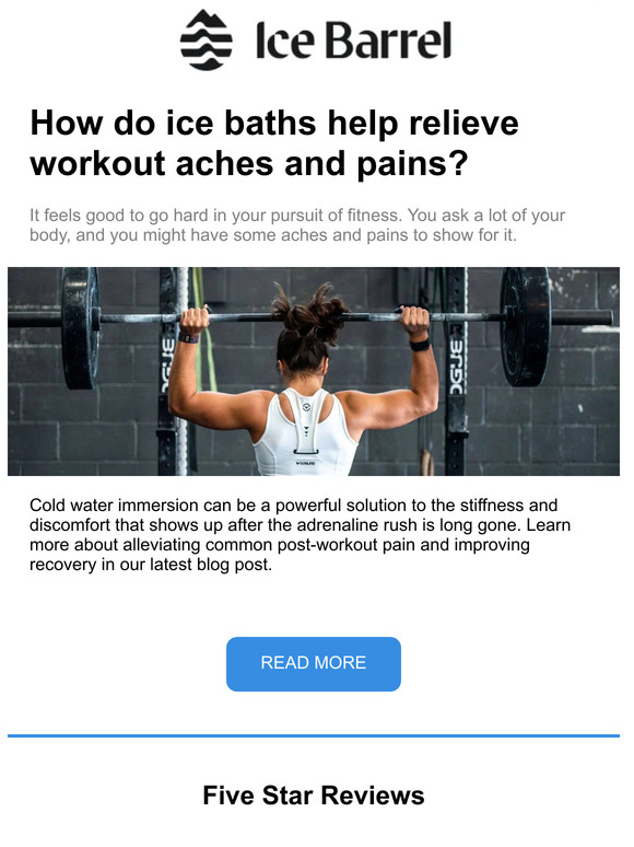 theicebarrel How do ice baths help relieve workout aches and pains? 🧊