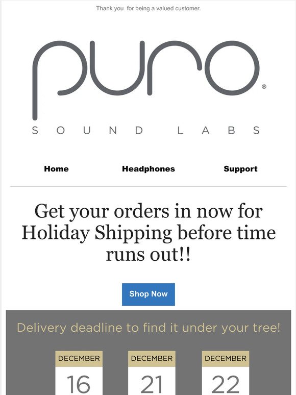Holiday Shipping is coming to an end!!