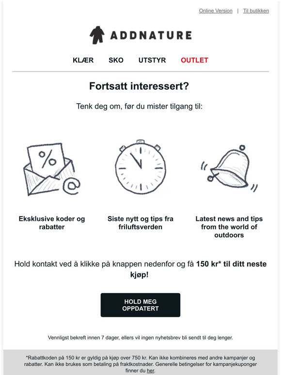 Å nei, ikke forsvinn! 