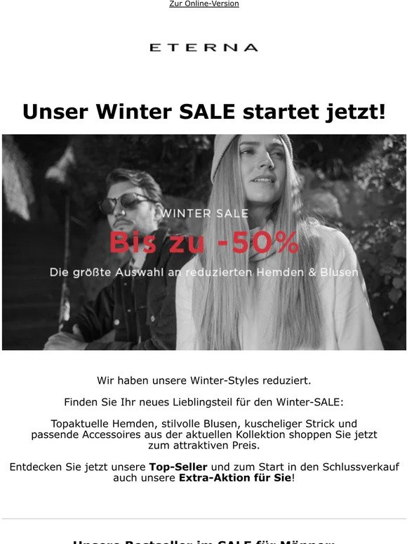 Der Winter SALE startet // 30% extra auf Hemdjacken & Accessoires