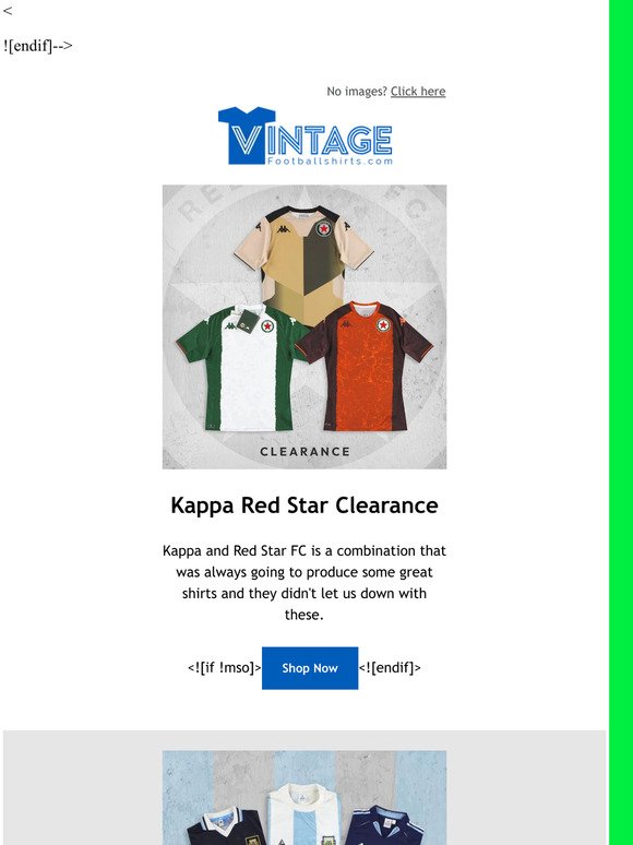 New Clearance Deals and World Cup Vintage ⚽