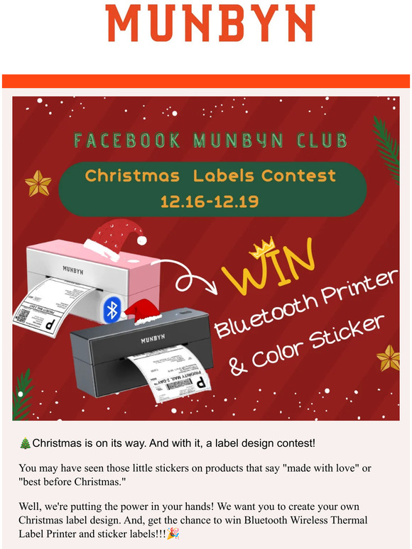 🎄Win Your Christmas Present: Bluetooth Label Printer
