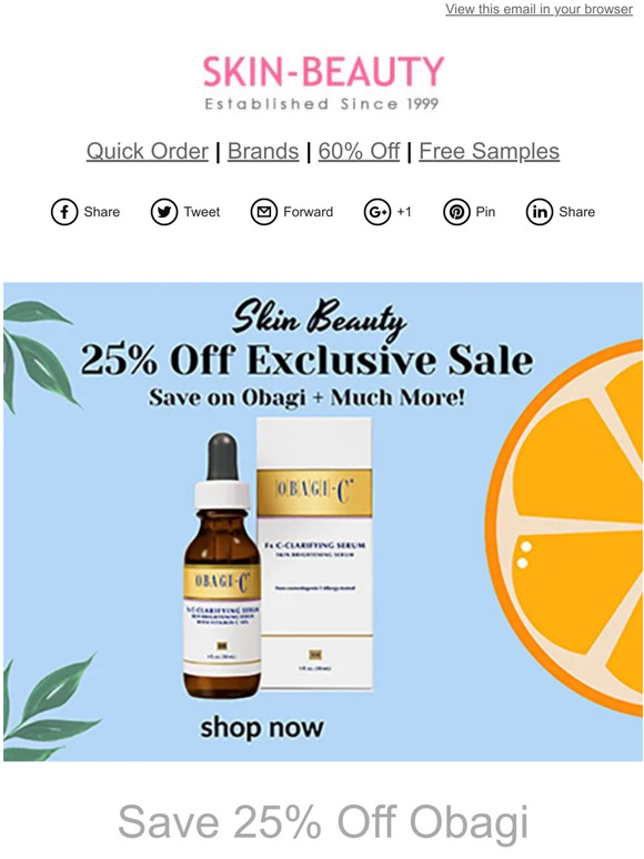 Final Hours to Save 25% Off Obagi + Best Sellers