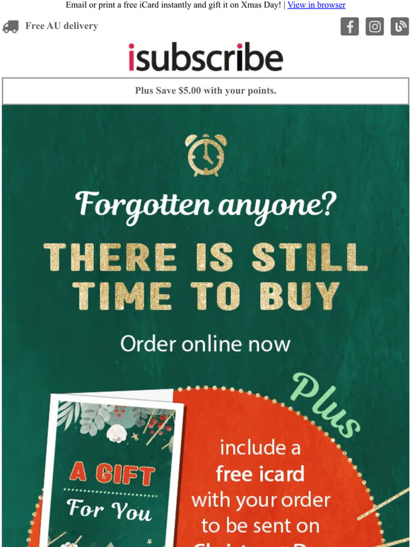 Forgot someone? Order til Xmas Day, up to 63% off bestsellers